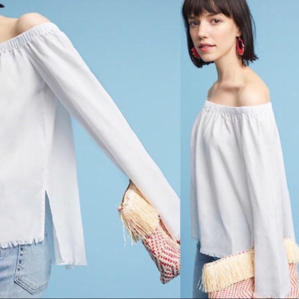 Anthropologie Cloth & Stone Off The Shoulder Long Sleeve